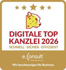 Abzeichen „Digitale Top‑Kanzlei 2025“